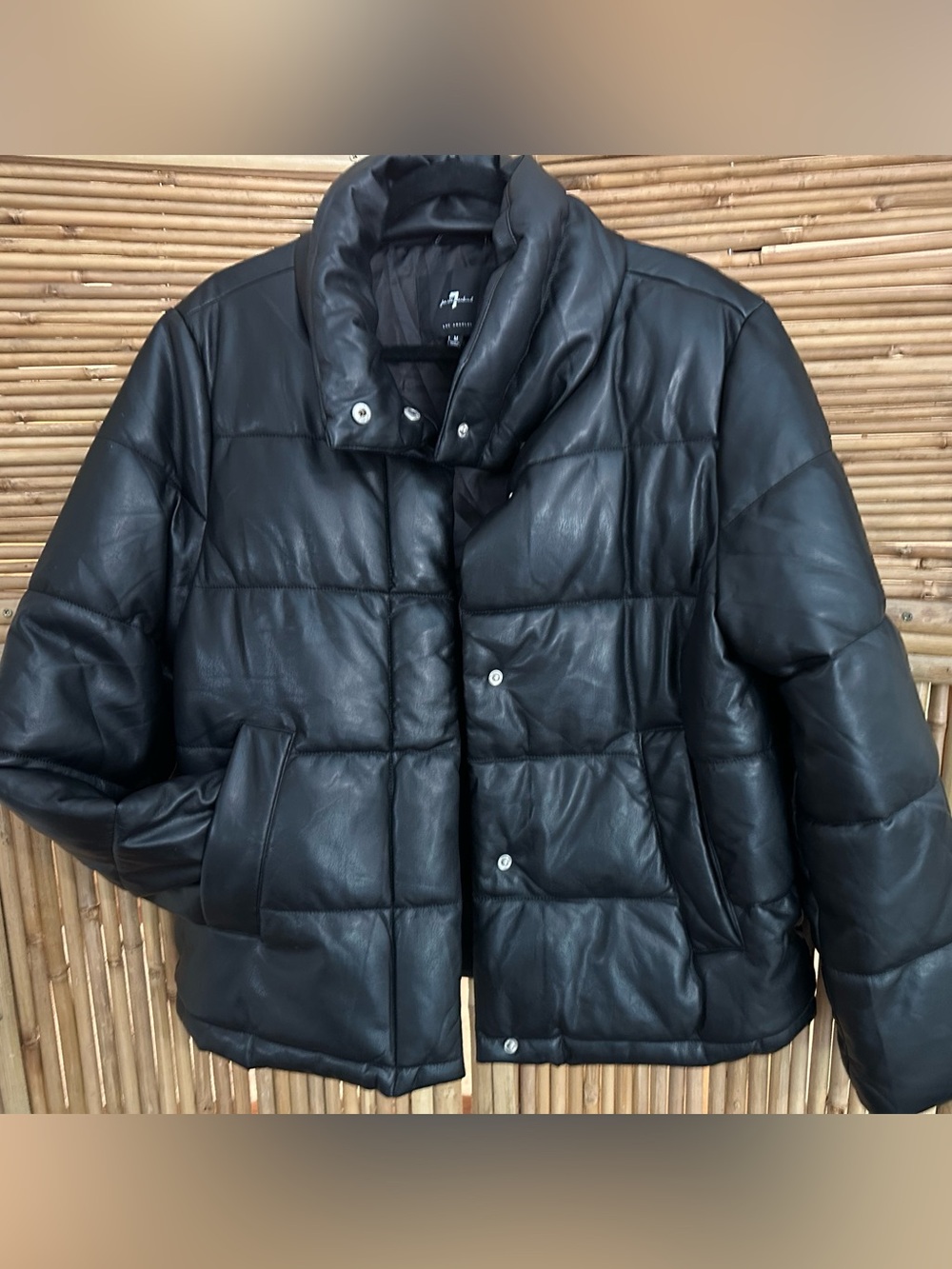 7 For All Mankind Black Quilted Jacket